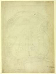 Composition Sketch. Verso: Standing Figure Holding a Spear