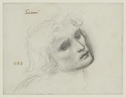 Study of the Head of Tristram for ‘The Madness of Sir Tristram’