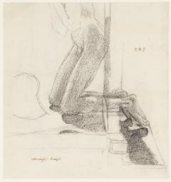 Nude Study of Knight for ‘The Merciful Knight’