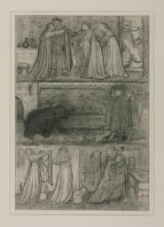 Study for Tile of the ‘Story of Beauty and the Beast’. Verso: Study for ‘Wine of Circe’