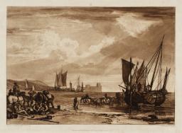 Scene on the French Coast, engraved by Charles Turner, Joseph Mallord William Turner, 1807, Etching and mezzotint on paper