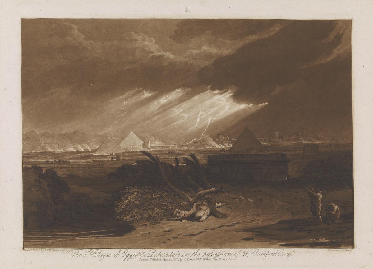 ‘The Fifth Plague of Egypt, engraved by Charles Turner’, Joseph Mallord ...