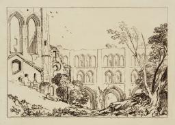 Rivaux Abbey, Yorkshire, Joseph Mallord William Turner, 1812, Etching and engraving on paper