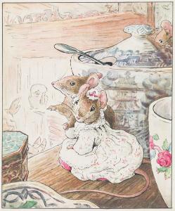 The Mice Listen to the Tailor’s Lament, Helen Beatrix Potter, c.1902, Ink, watercolour and gouache on paper