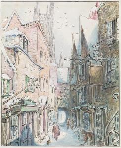 The Tailor and Simpkin Set Out for the Shop, Helen Beatrix Potter, c.1902, Ink, watercolour and gouache on paper