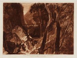 Mill near the Grand Chartreuse, engraved by Henry Dawe, Joseph Mallord William Turner, 1816, Etching and mezzotint on paper