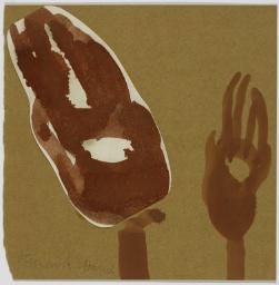 Demonstration: Hand, Joseph Beuys, 1961, Collage and oil on paper and cardboard