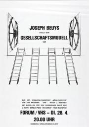 Joseph Beuys stellt sein Gesellschaftsmodell vor Forum, Joseph Beuys, 1981, Print on paper