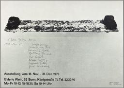 Jahre Galerie Klein., Joseph Beuys, 1973, Print on paper