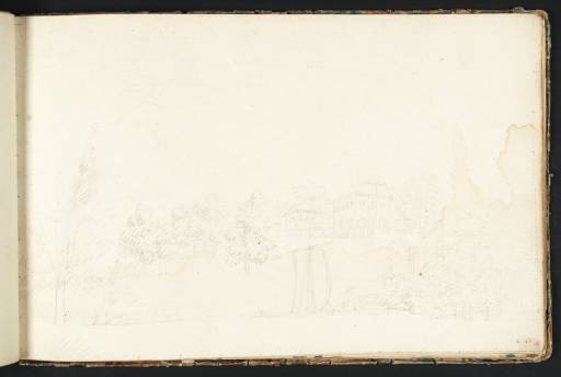 Joseph Mallord William Turner, ‘View of Nuneham Courtenay from the Thames, with a Barge in the Foreground’ c.1789