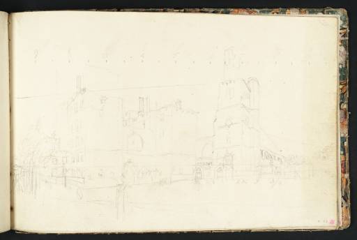 Joseph Mallord William Turner, ‘Lambeth Palace from the South-East, with Cardinal Morton's Gateway and the Parish Church’ c.1789