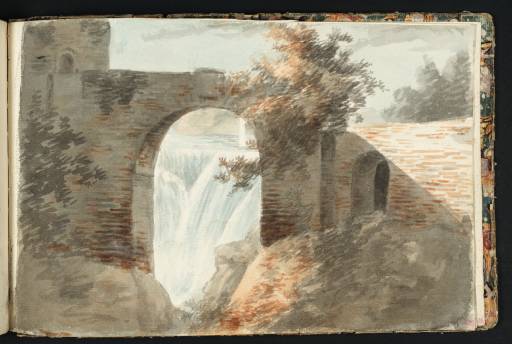 Joseph Mallord William Turner, ‘A Waterfall Seen through an Arched Opening in a Wall’ c.1789