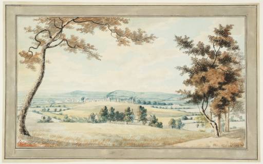 Joseph Mallord William Turner, ‘Distant View of Oxford from the Abingdon Road (Oxford from South Hinksey)’ 1789