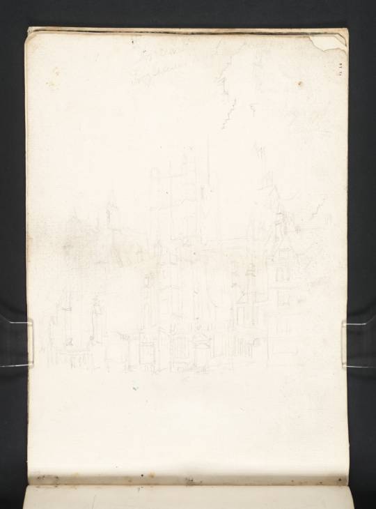 Joseph Mallord William Turner, ‘Bath Abbey and Surrounding Buildings’ 1791
