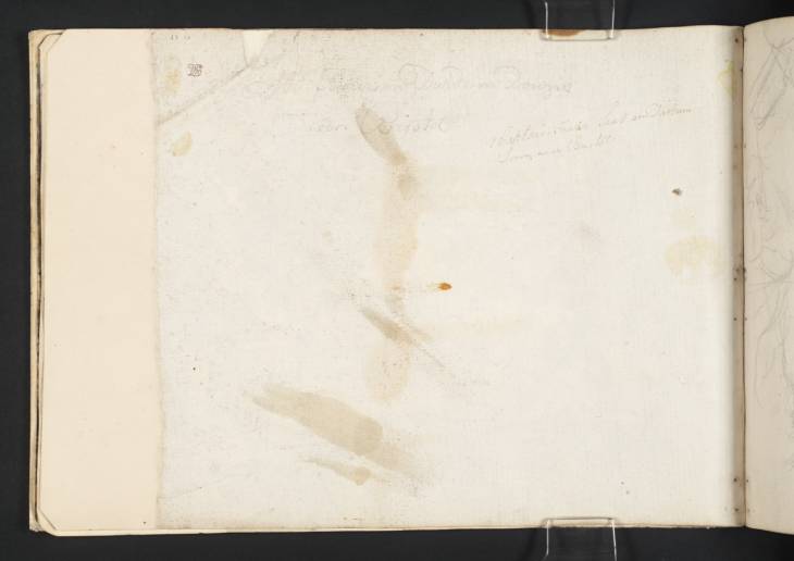 Joseph Mallord William Turner, ‘Inscription by Turner: Names and Addresses’ 1791