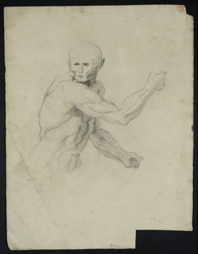 Joseph Mallord William Turner, ‘Half-length Écorché Figure’ ?1789-90