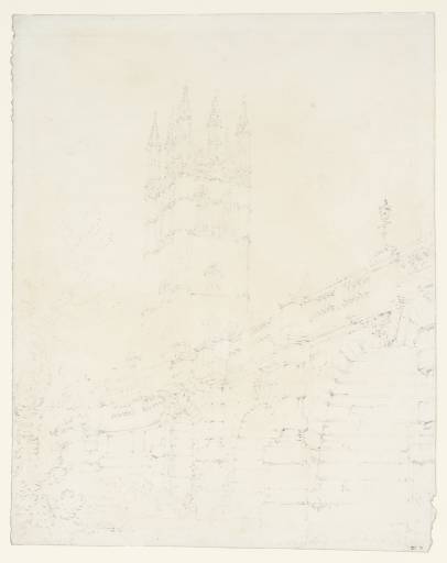 Joseph Mallord William Turner, ‘Oxford: Magdalen Tower and Bridge’ 1792-3