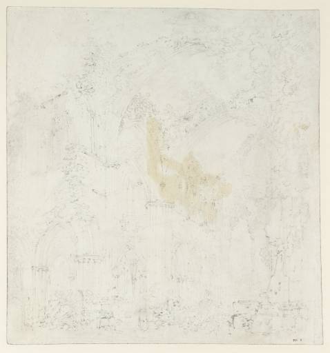 Joseph Mallord William Turner, ‘Tintern Abbey: The Chancel and East Window with the Crossing, Seen from the Ruined Nave’ 1792