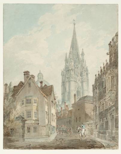 Joseph Mallord William Turner, ‘Oxford: St Mary's Church and the Radcliffe Camera from Oriel Lane’ 1792-3