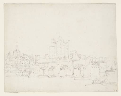 Joseph Mallord William Turner, ‘Rochester: The Cathedral, Castle and Bridge’ 1794