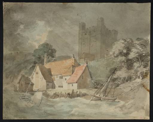 Joseph Mallord William Turner, ‘Rochester Castle from the River’ c.1793