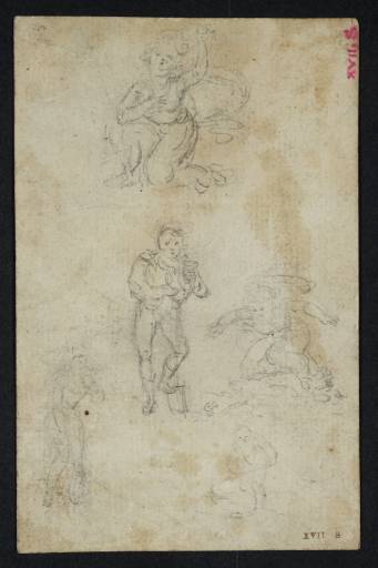 Joseph Mallord William Turner, ‘Five Studies of a Man Digging and a Kneeling Woman’ 1792