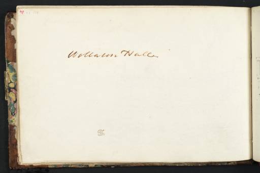 Joseph Mallord William Turner, ‘Inscription by Turner: A Place Name’ ?1794