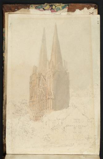 Joseph Mallord William Turner, ‘Lichfield Cathedral from the South-West: The West Spires’ 1794