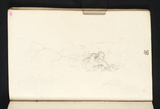 Joseph Mallord William Turner, ‘Studies of the Branch of a Tree, and of a Figure Lying on the Ground’ c.1794