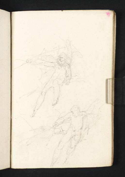 Joseph Mallord William Turner, ‘Two Studies of a Man or Boy Sitting in the Branches of a Tree’ ?1795