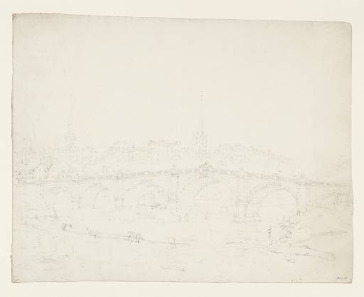Joseph Mallord William Turner, ‘Shrewsbury: The Town seen from the River with the New English Bridge in the Foreground’ 1794