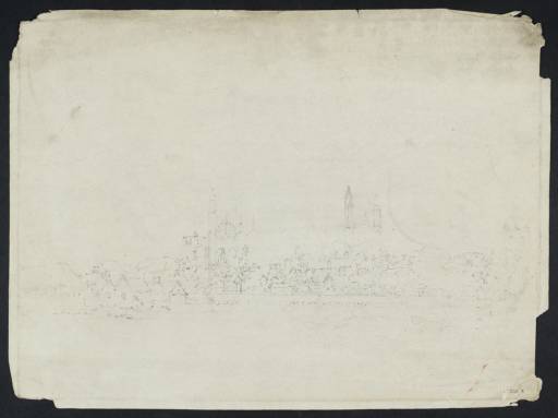 Joseph Mallord William Turner, ‘View of Cambridge, with St Benet's Church, King's College Chapel and Great St Mary's Church, from the South-East’ 1794