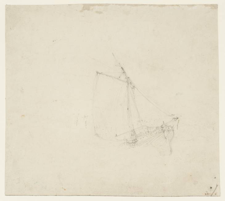 Joseph Mallord William Turner, ‘A Sailing Boat at Sea’ 1792-3