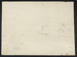 Composition Study of Shipping at Sea, with a Three-master and a Lugger