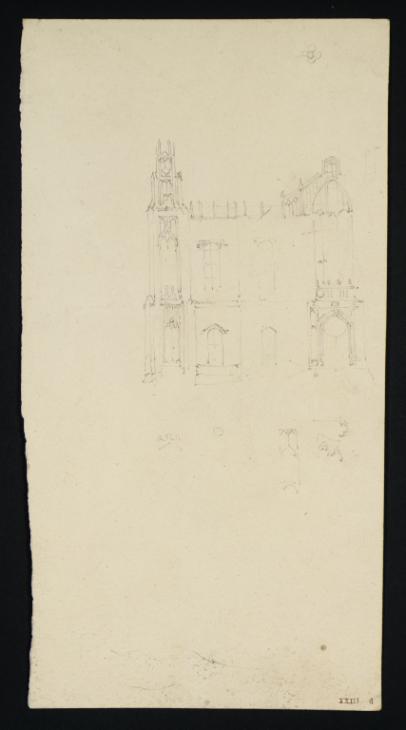 Joseph Mallord William Turner, ‘Part of the Façade of a Neo-Gothic Building’ c.1798