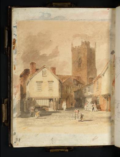 Joseph Mallord William Turner, ‘Newport, Isle of Wight: The Church and Market Place’ c.1800