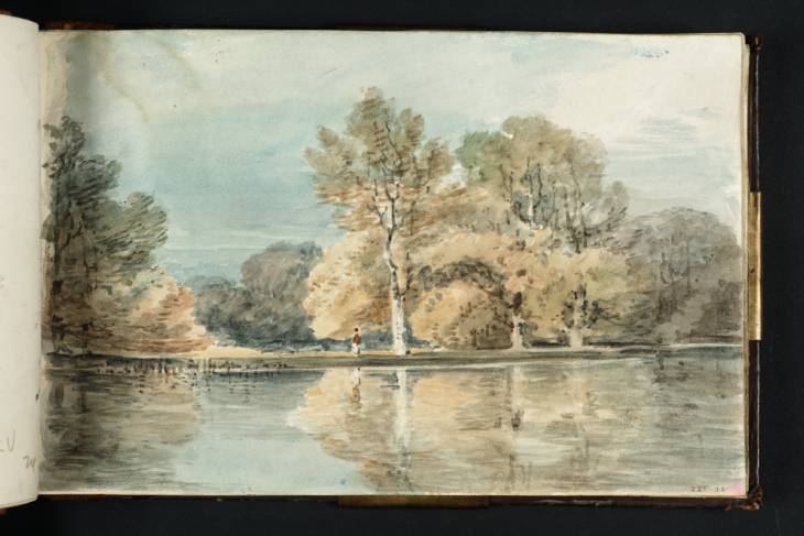 Joseph Mallord William Turner, ‘Trees by a Lake or River’ c.1795