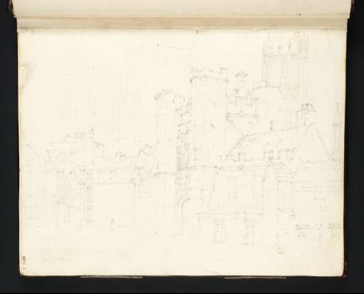 Joseph Mallord William Turner, ‘Wells: Penniless Porch and Bishop's Eye Gateways from the Market Place’ 1795