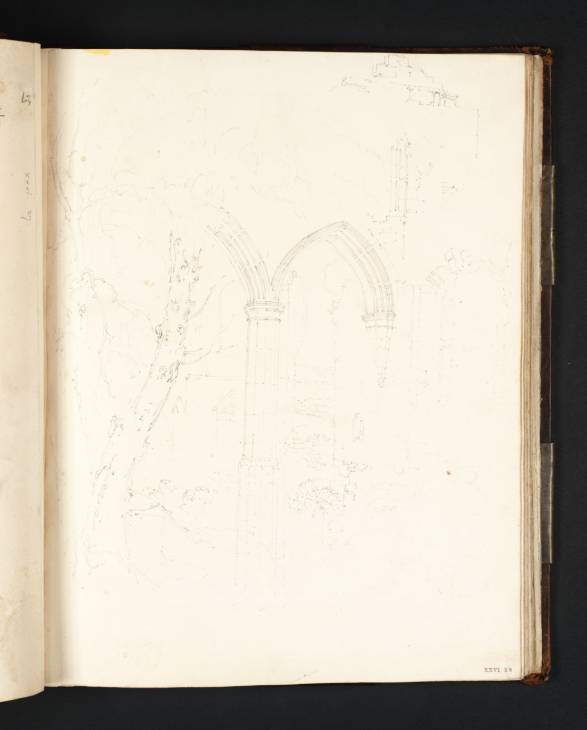 Joseph Mallord William Turner, ‘Goodrich Castle: Two Arches in the Solar, with the Valley of the Wye Beyond’ 1795