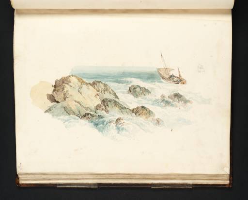 Joseph Mallord William Turner, ‘Rocks and Shipping, Probably off St David's Head’ 1795