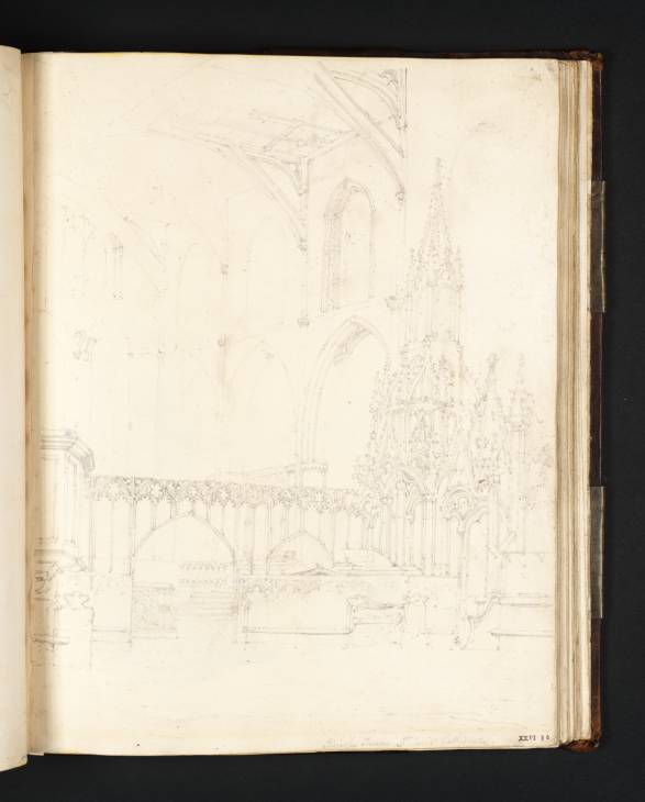 Joseph Mallord William Turner, ‘St David's: The Interior of the Cathedral, with Part of the Chancel and the Bishop's Throne’ 1795