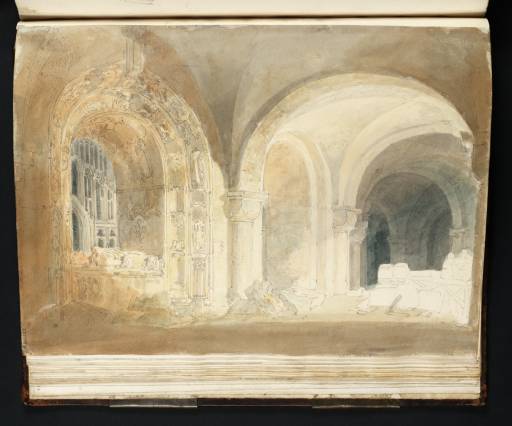 Joseph Mallord William Turner, ‘Canterbury Cathedral: The Crypt, with the Tomb of Cardinal Morton’ 1798