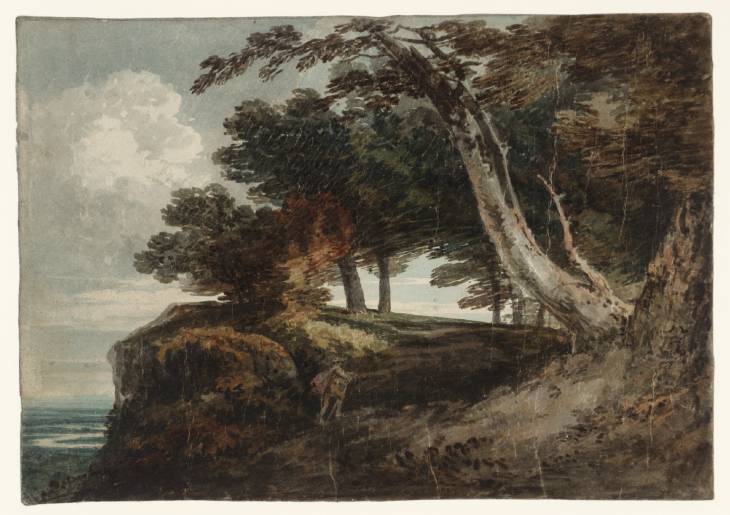 Joseph Mallord William Turner, ‘A Traveller on a Wooded Road above an Extensive Landscape’ 1794-5