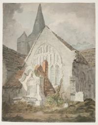 Petworth Church from the North-East, Joseph Mallord William Turner, c.1792–4, Graphite and watercolour on paper
