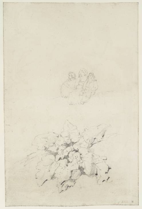 Joseph Mallord William Turner, ‘Three Children Seated on the Ground; Dock Leaves’ 1793-4