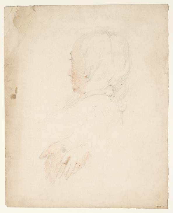 Joseph Mallord William Turner, ‘Sheet of Studies: The Head of a Youth; a Pair of Hands’ c.1793-4