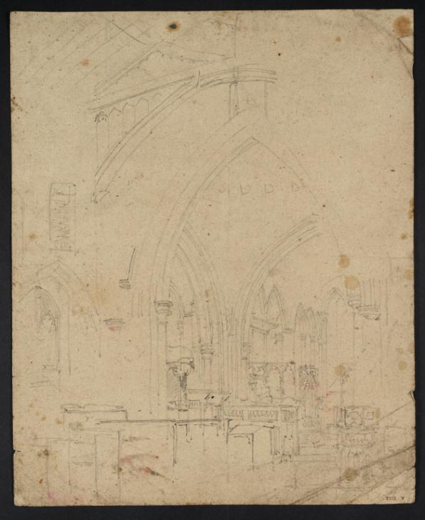 Joseph Mallord William Turner, ‘Stanton Harcourt, Oxfordshire: The Interior of St Michael's Church, Looking East’ c.1798
