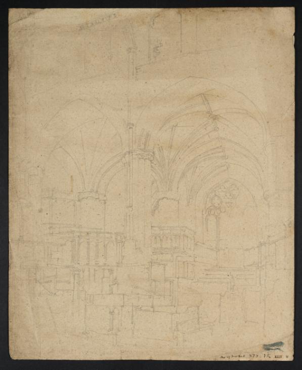 Joseph Mallord William Turner, ‘Melrose Abbey: The Interior, Looking South’ 1797