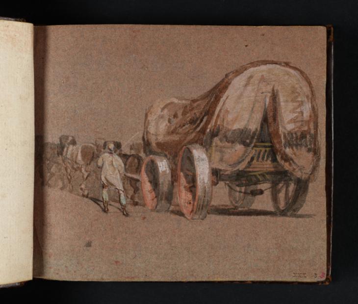 Joseph Mallord William Turner, ‘A Large Covered Wagon with Team of Horses and Wagoner’ 1796