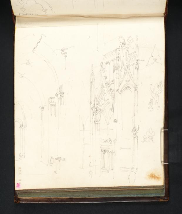 Joseph Mallord William Turner, ‘Chichester Cathedral: The Tomb of Robert de Stratford, and Details of Ornament’ 1796